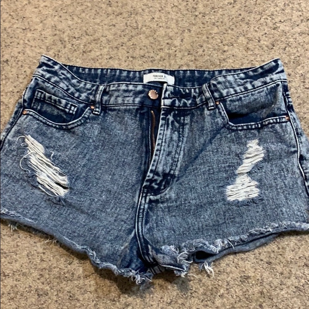 high waisted jean shorts